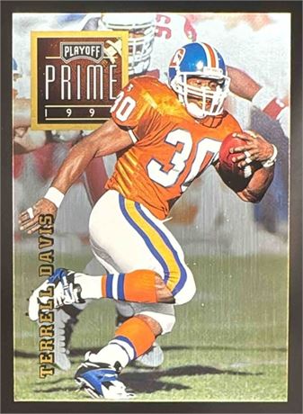 1996 Playoff Prime Terrell Davis #163 Broncos Sample Promo Rare