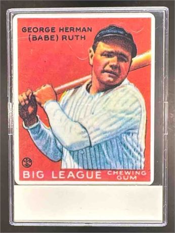 R&N Porcelain Ceramic 1933 Goudey #149 Babe Ruth Record /2873 Sealed Rare