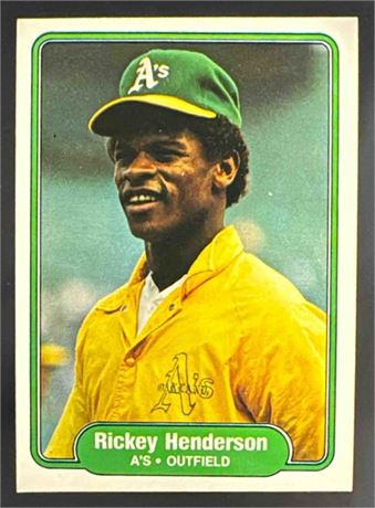 1982 Fleer Rickey Henderson #92 Athletics