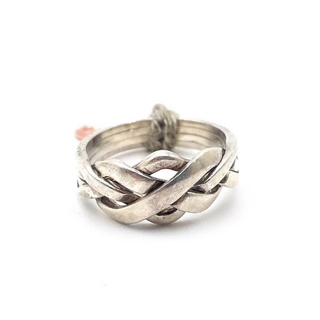 Sterling Silver Puzzle Ring