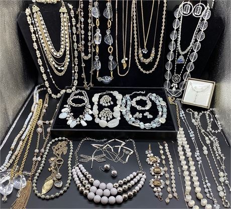 Clear, White, Opaque, Grey, Stone, Rock, Crystal, and Glass Jewelry