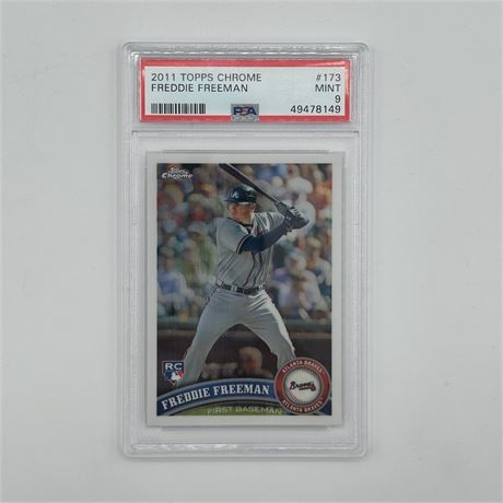 2011 Topps Chrome #173 Freddie Freeman Rookie PSA 9