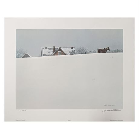 1992 Robert Bateman Limited Edition Signed Lithograph Of "Winter Coat"