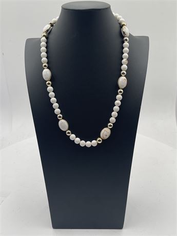 Vintage Beaded Stone Necklace