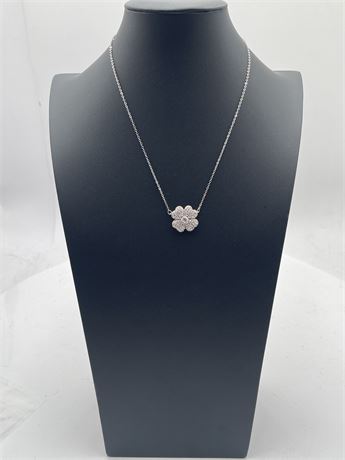 Shine By Marie Osmond Simulated Diamond Pave Clover Necklace