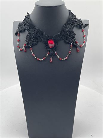Gothic Lace Choker Necklace,