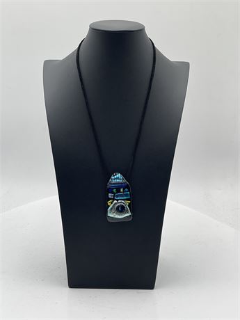 Dichroic Glass Pendant Necklace