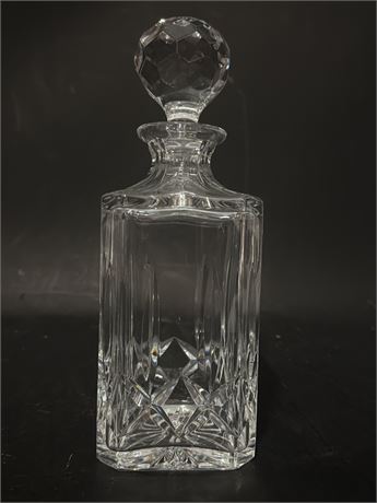 Vintage Atlantis Crystal Square Whiskey Decanter