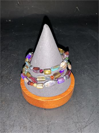 Multi-Color Beaded Wrap Bracelet