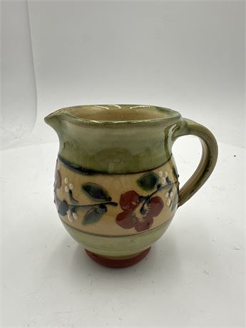 French Vintage Terracotta Pottery Pitcher