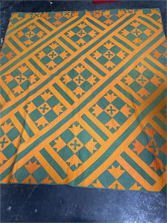 Vintage Hand-Made Patchwork Quilt