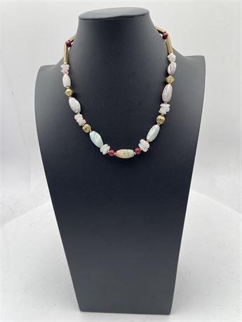 Multi-Color Beaded Tribal Necklace