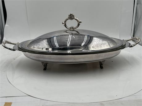 Vintage Eton Silver Co. Electric Warming Dish / Buffet Server, Model 312M