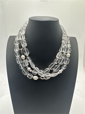 Silpada "White Heat" N1789 Multi-Strand Necklace