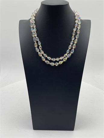 Vintage Double-Strand Crystal Necklace