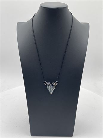 Hematite Heart Pendant Necklace