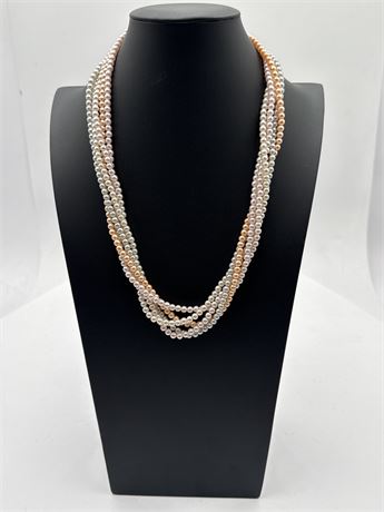 Multi-Layered Freshwater Pearl Strand Necklace