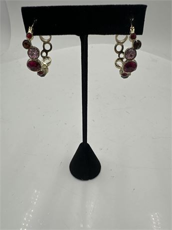Pair Of Open-Circle Hoop Earrings