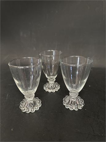 Set Of Three Vintage Anchor Hocking "Boopie" Glasses