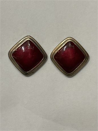 Pair Of Vintage-Style Rhombus Stud Earrings
