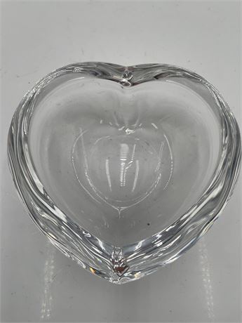 Orrefors "Amour" Crystal Heart-Shaped Dish