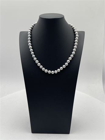 Vintage Single-Strand Hand-Knotted Pearl Necklace