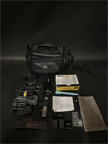Sony Handycam HDR-CX380 Digital HD Camcorder Bundle w/ Smith-Victor WM1 Mic
