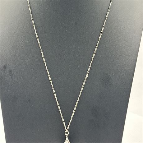 Vintage Novelty Hershey's Kiss Foil-Wrapped Chocolate Pendant Necklace