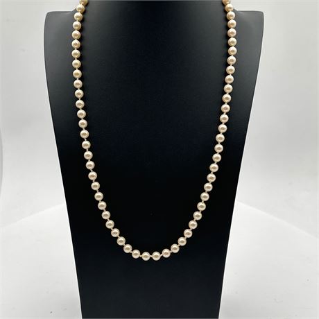 Individually Knotted Cultured Pearl Strand Necklace, Opera Length